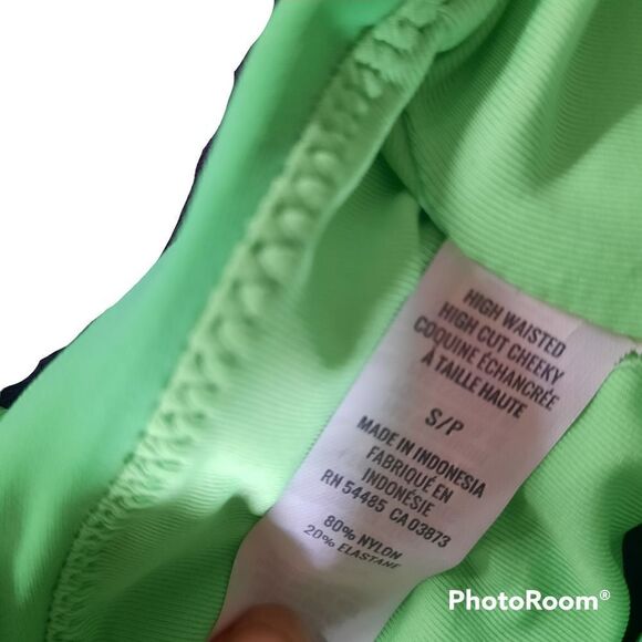 AERIE FRONT TIE CUT OUT High Waisted BIKINI BOTTOMS - Picture 4 of 6